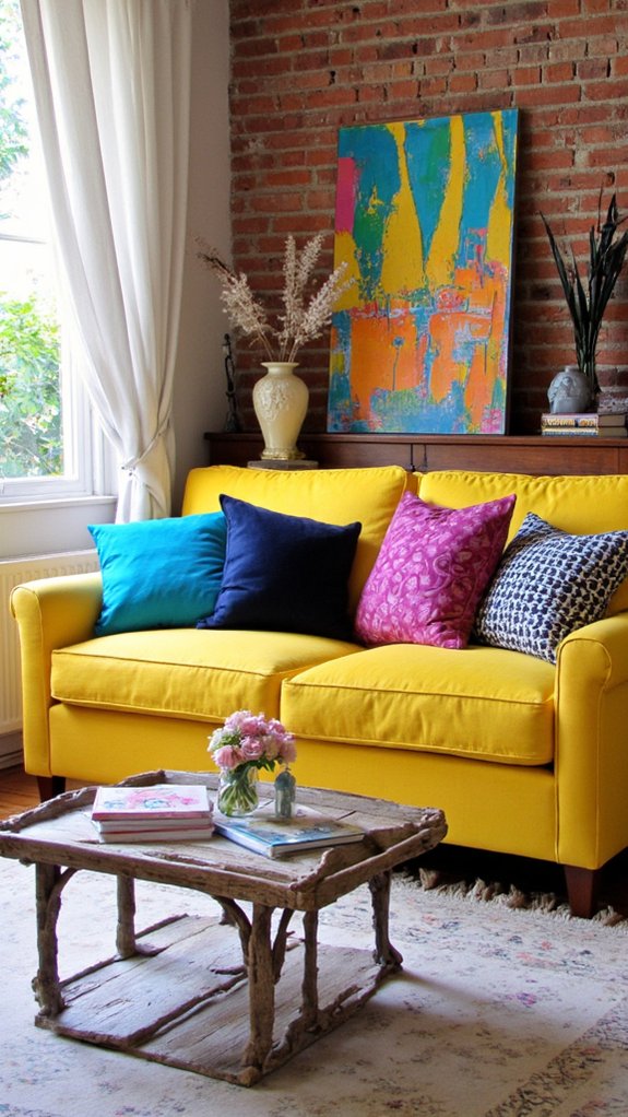 bold patterned throw pillows