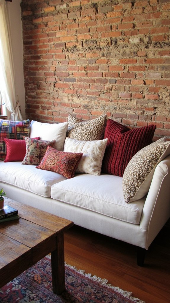 bold pillow creates focal point