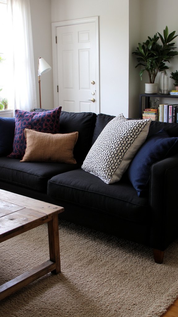 bold pillow for contrast