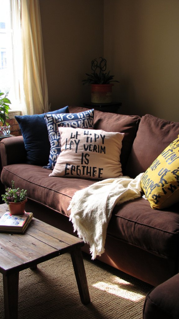 bold pillows for decor