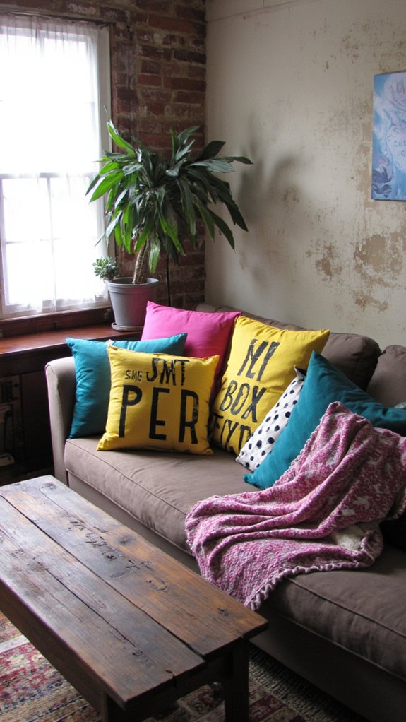 bold pillows with personality