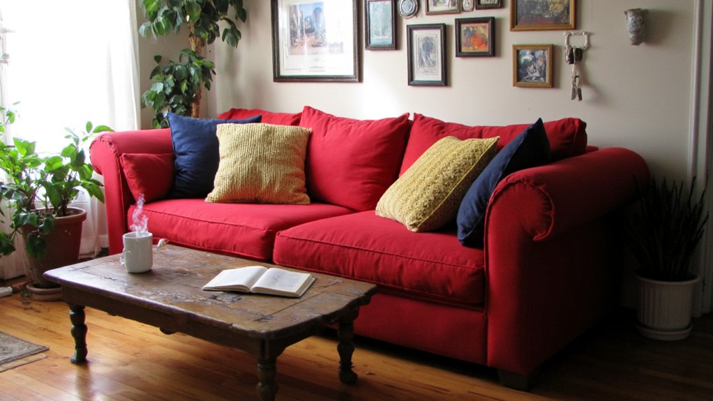 bold red sofa designs