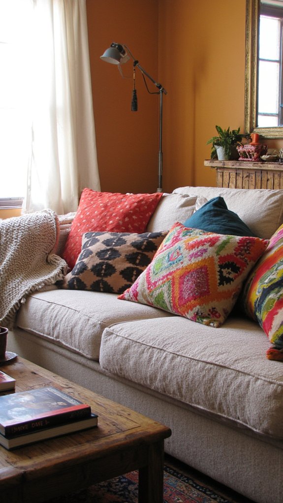 bold statement pillows elevate