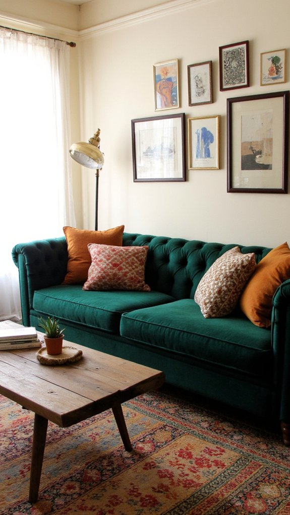 bold tufted sofa statement