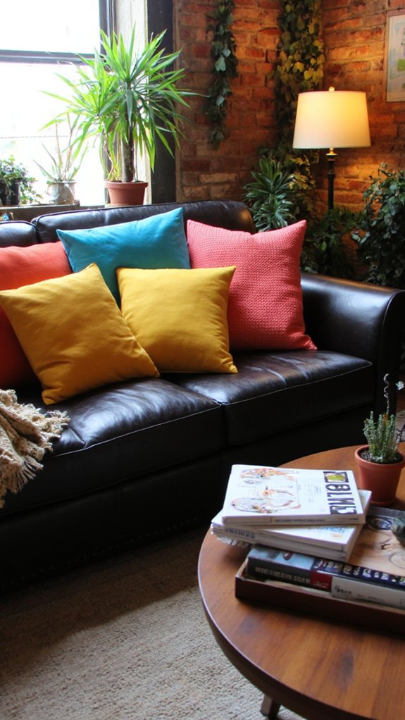 bright accents enhance contrast