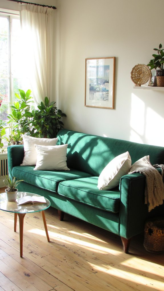 bright airy green accents