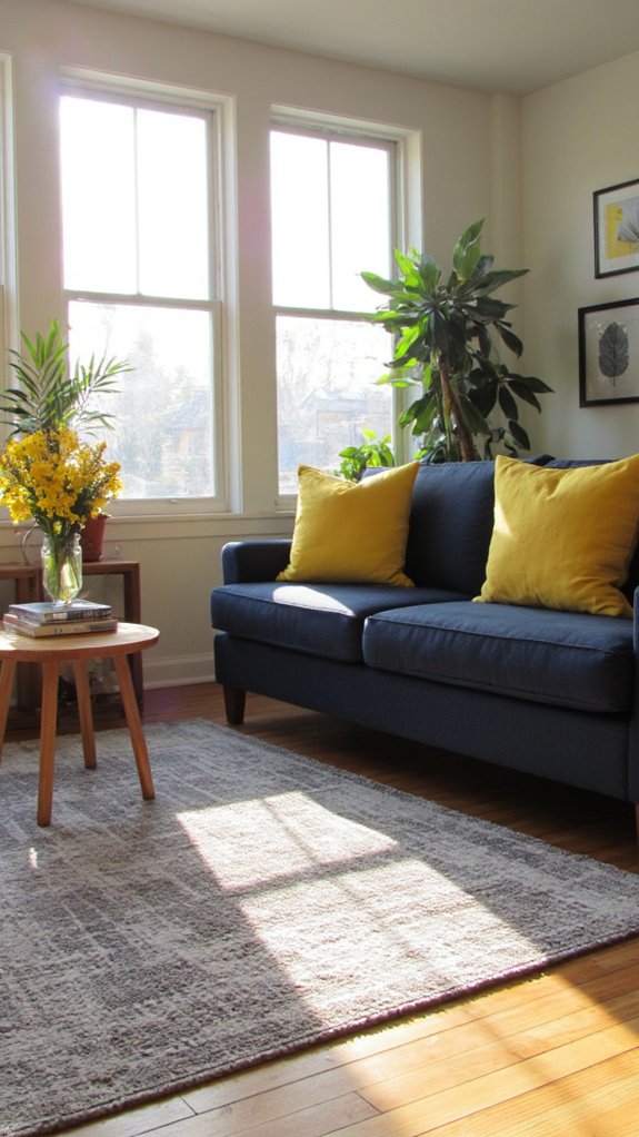 bright cheerful living room