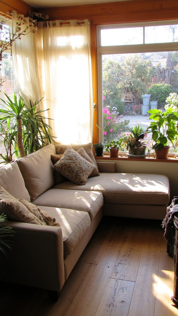 bright cozy sunroom retreat