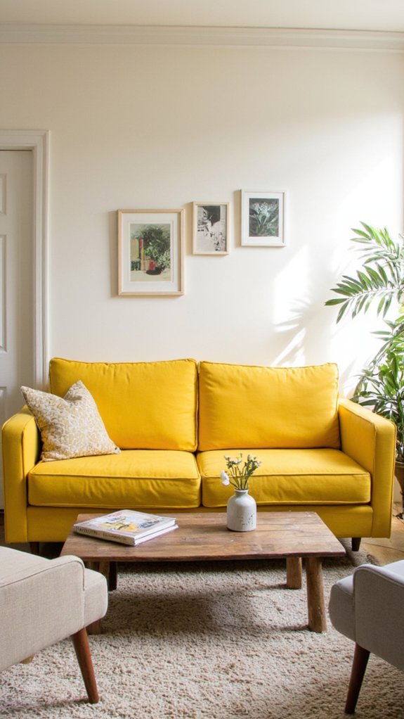 bright yellow with neutrals