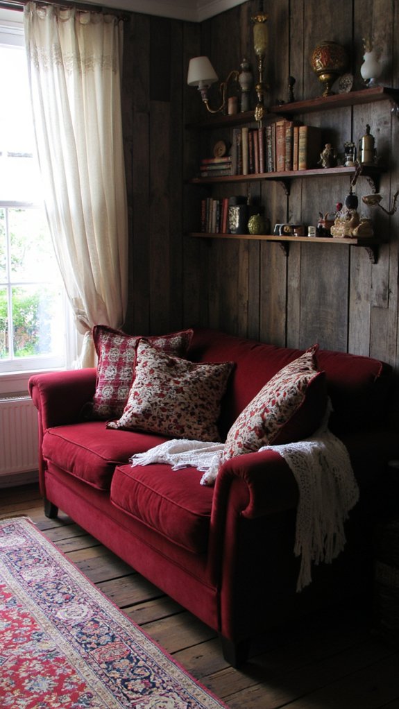 burgundy velvet vintage elegance