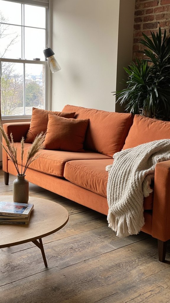 burnt orange minimalist elegance