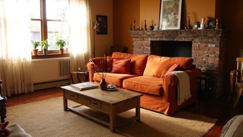 burnt orange sofa inspiration