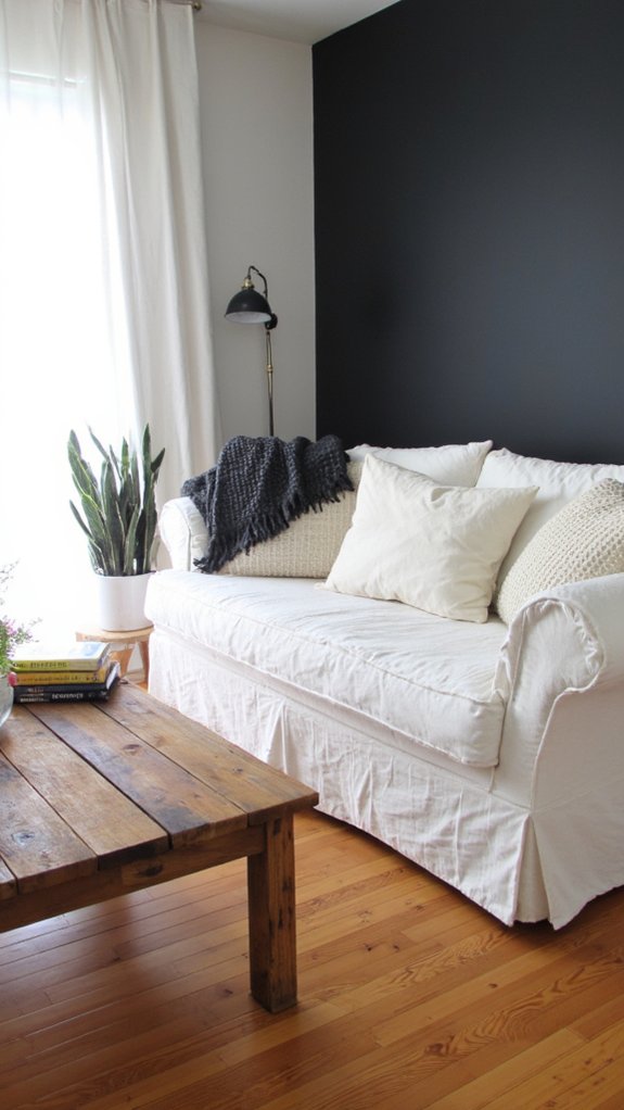 charcoal and off white elegance