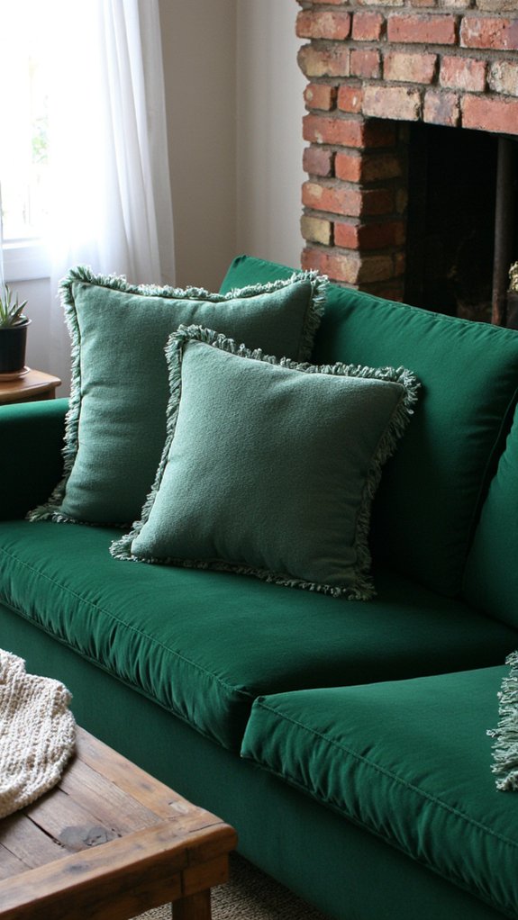 charming velvet fringe pillows
