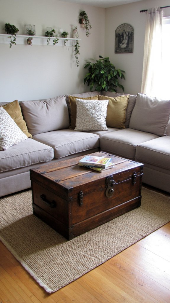 charming vintage trunk table