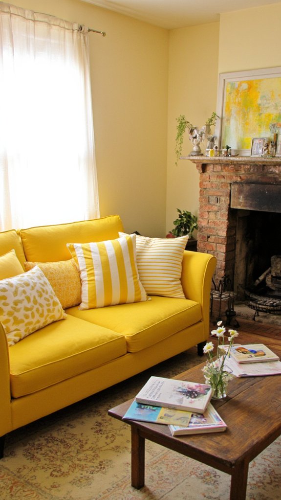 cheerful striped decor warmth