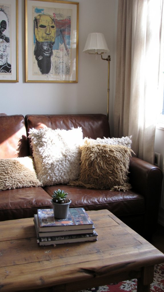 chic leather sofa elegance
