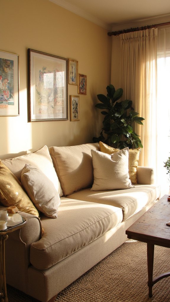 chic metallic accents enhance elegance