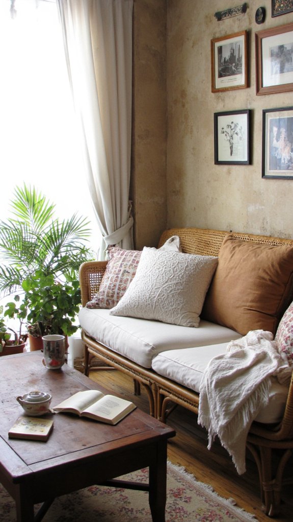 chic vintage rattan sofas