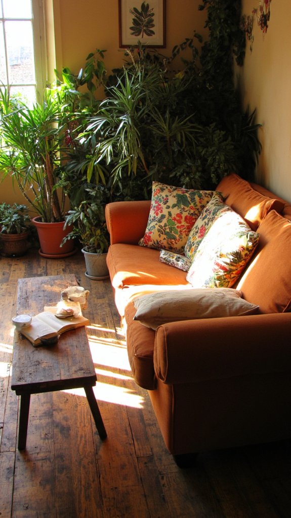 cinnamon sofa botanical harmony