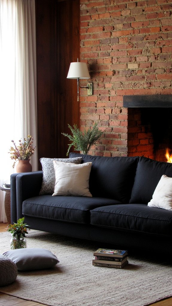 classic black sofa versatility