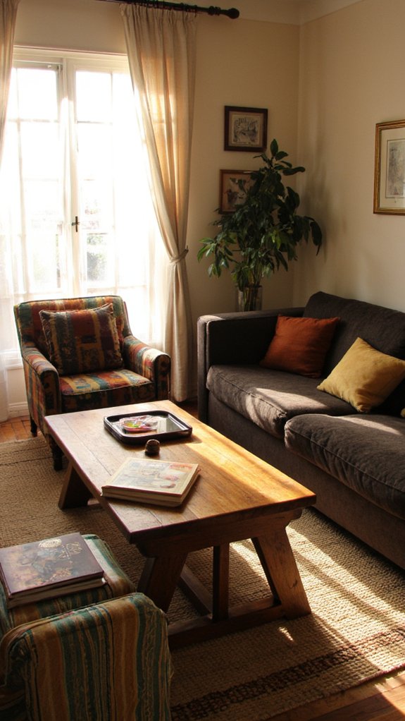 cohesive coffee table arrangement