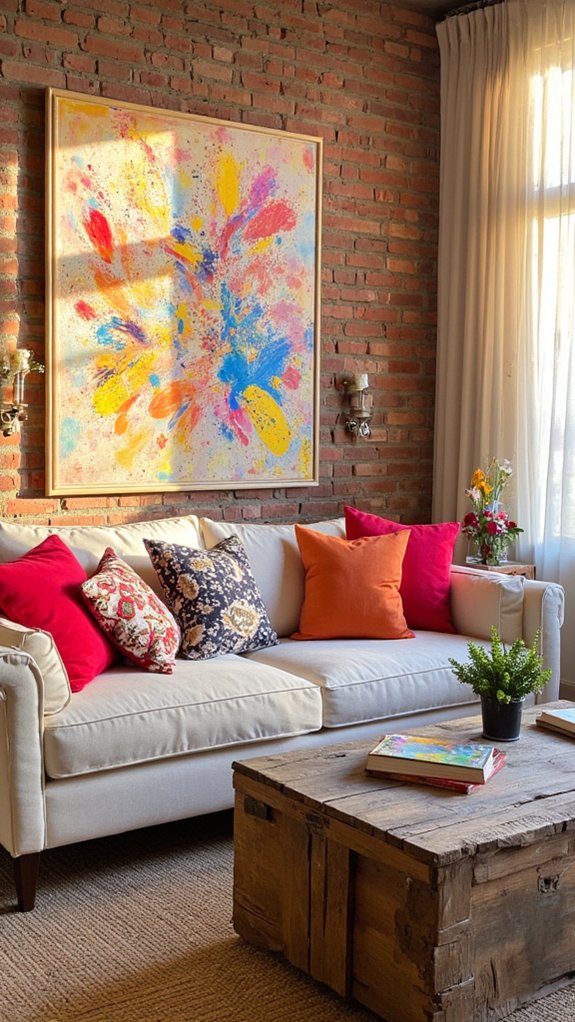 colorful artwork enhances living space