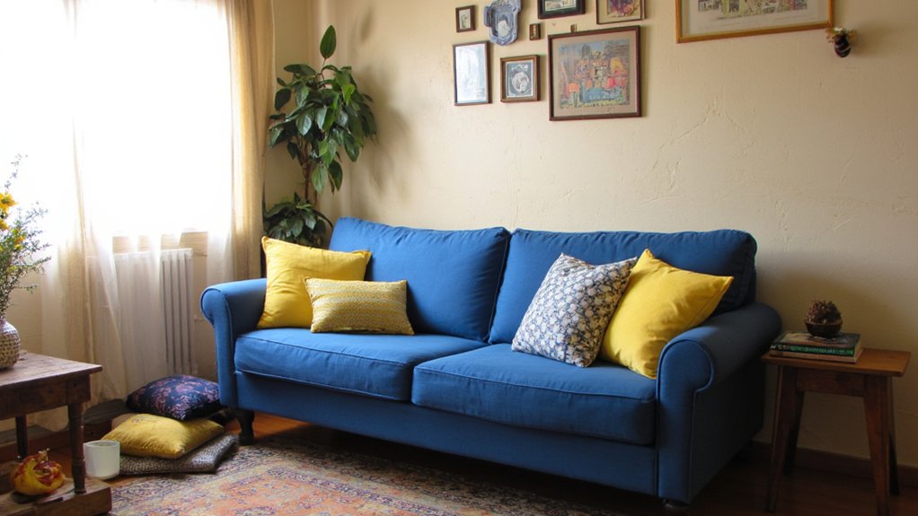 colorful sofa living room