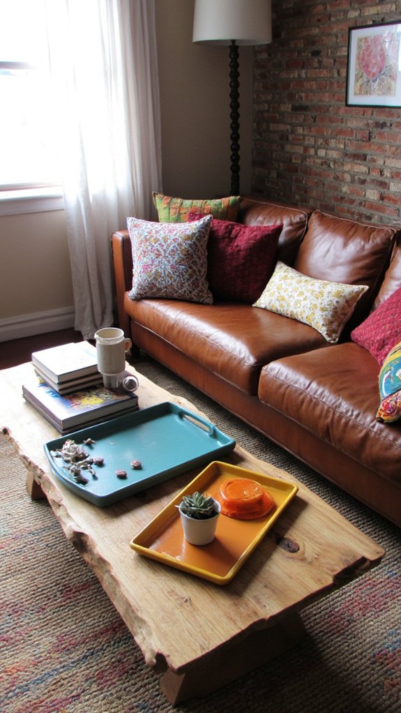 colorful trays for organization