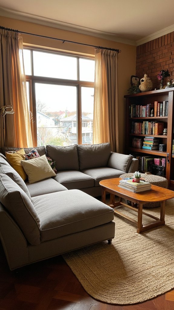 comfortable l shaped sofa setup