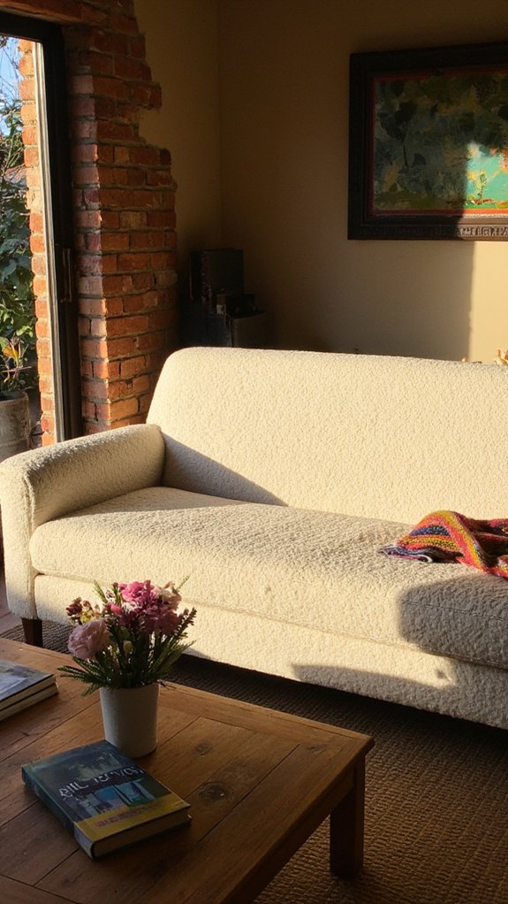 comfortable oversized boucle sofa
