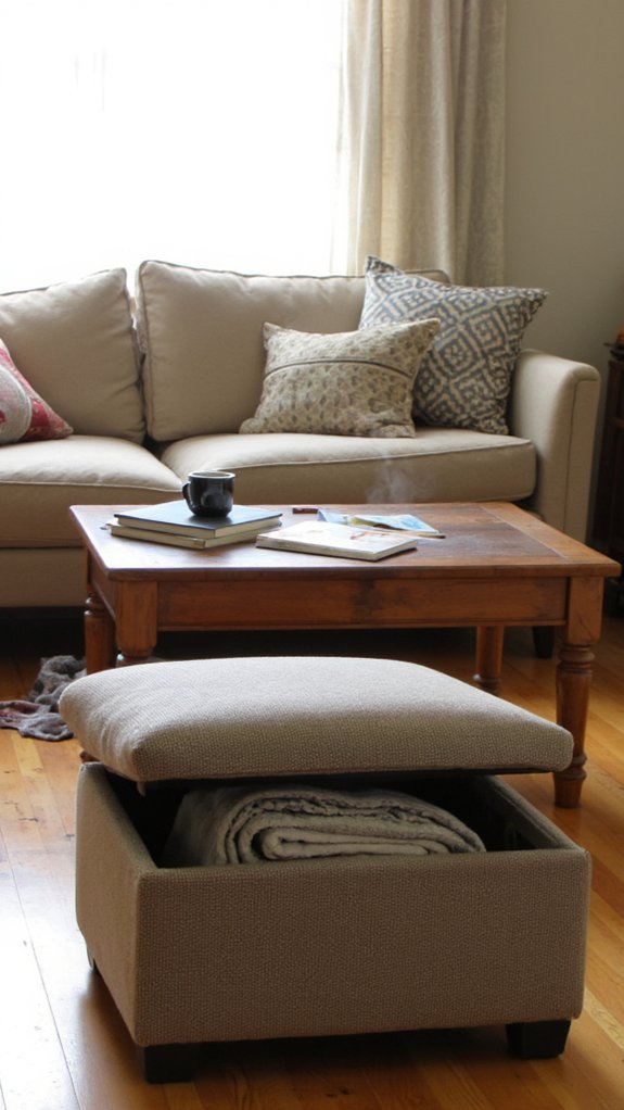 comfortable storage solution ottoman