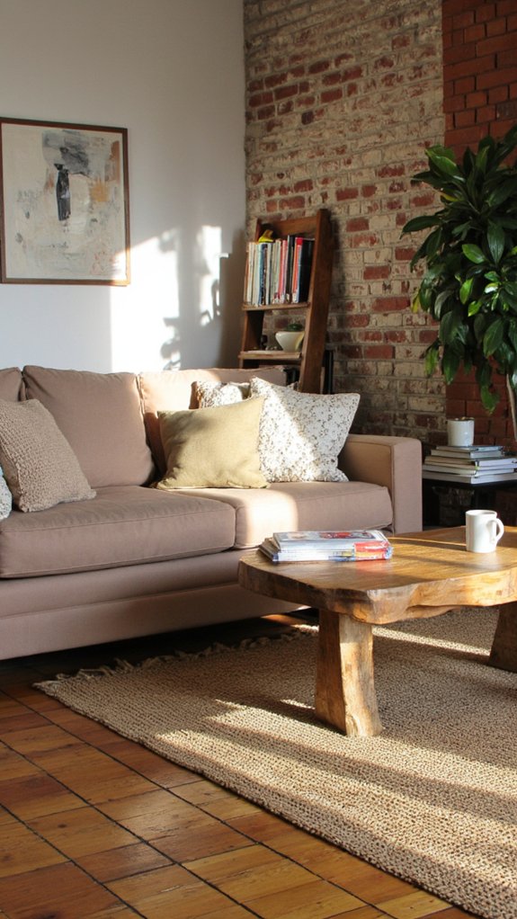 comfortable transitional living space