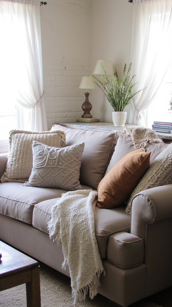 contrasting textures enhance decor