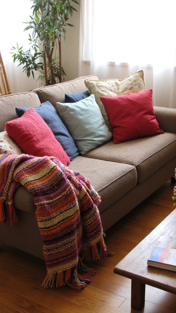 cozy blankets and pillows