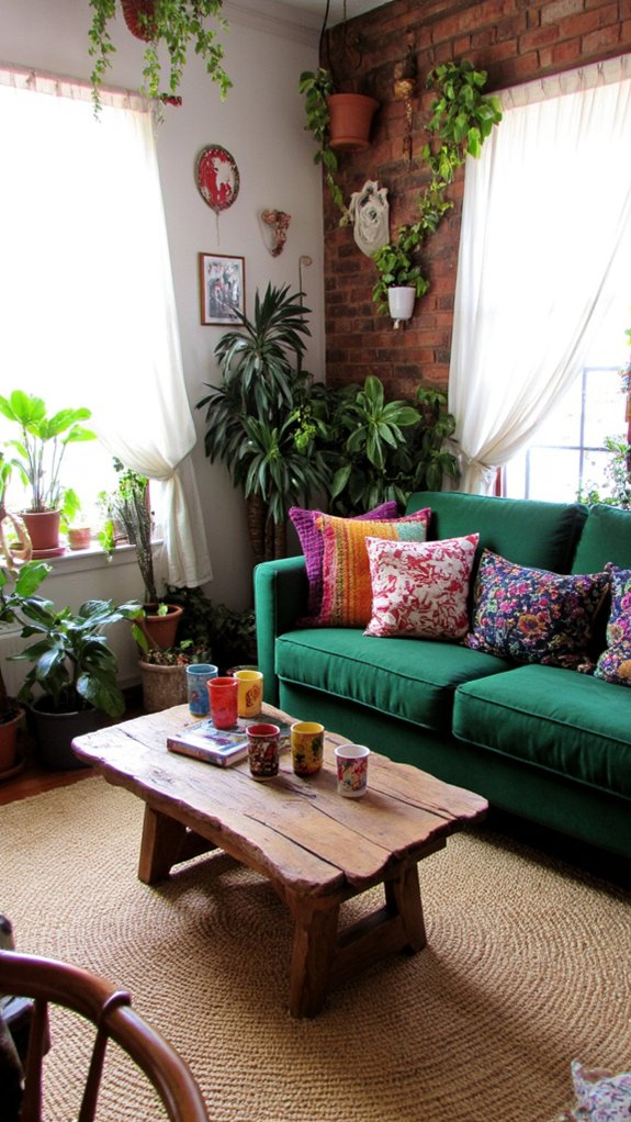 cozy bohemian living room