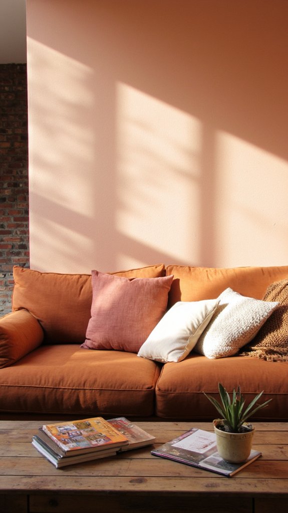 cozy cinnamon and peach