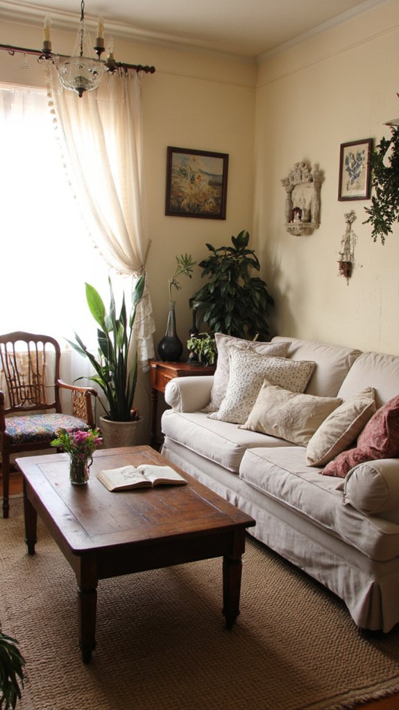 cozy circular seating arrangement