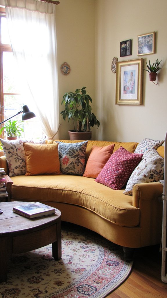 cozy circular sectional seating