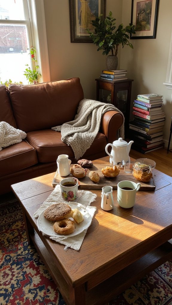 cozy coffee and tea station