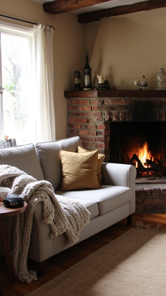 cozy compact loveseat nook