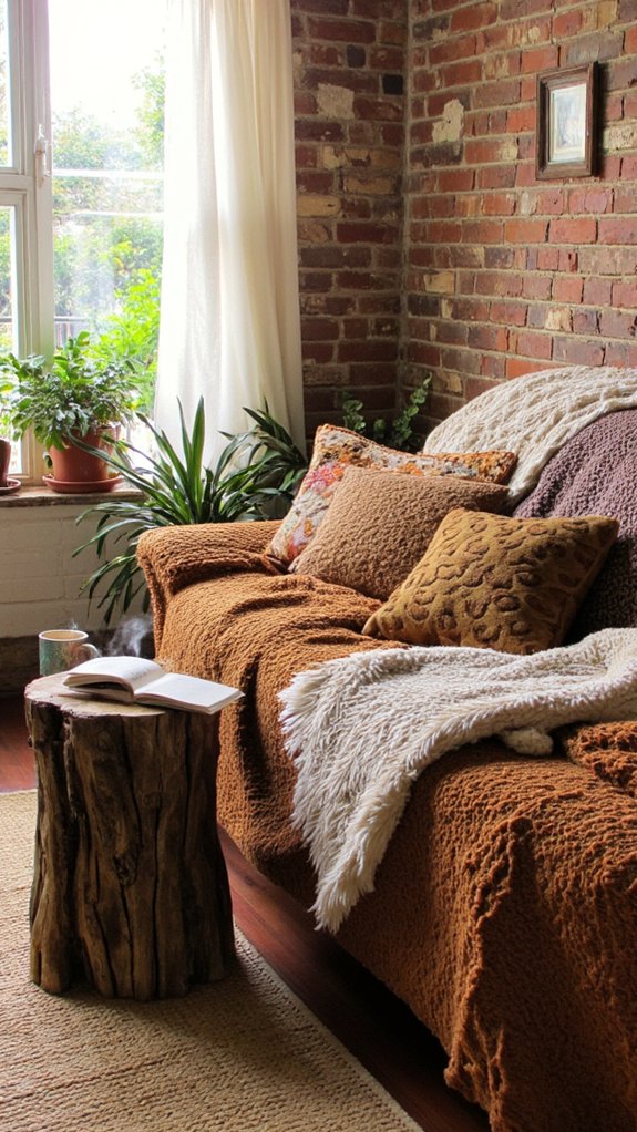 cozy corner with blanket