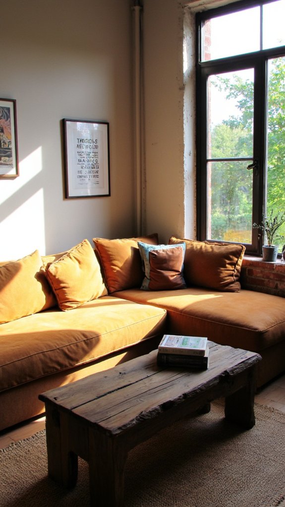 cozy corner with l shaped sofas