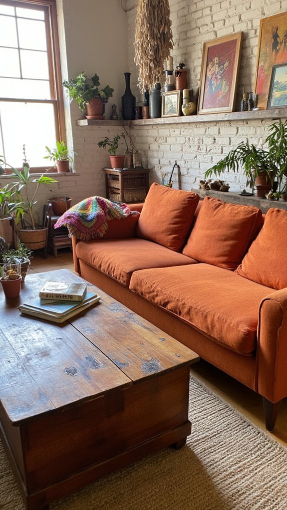 cozy earthy living space