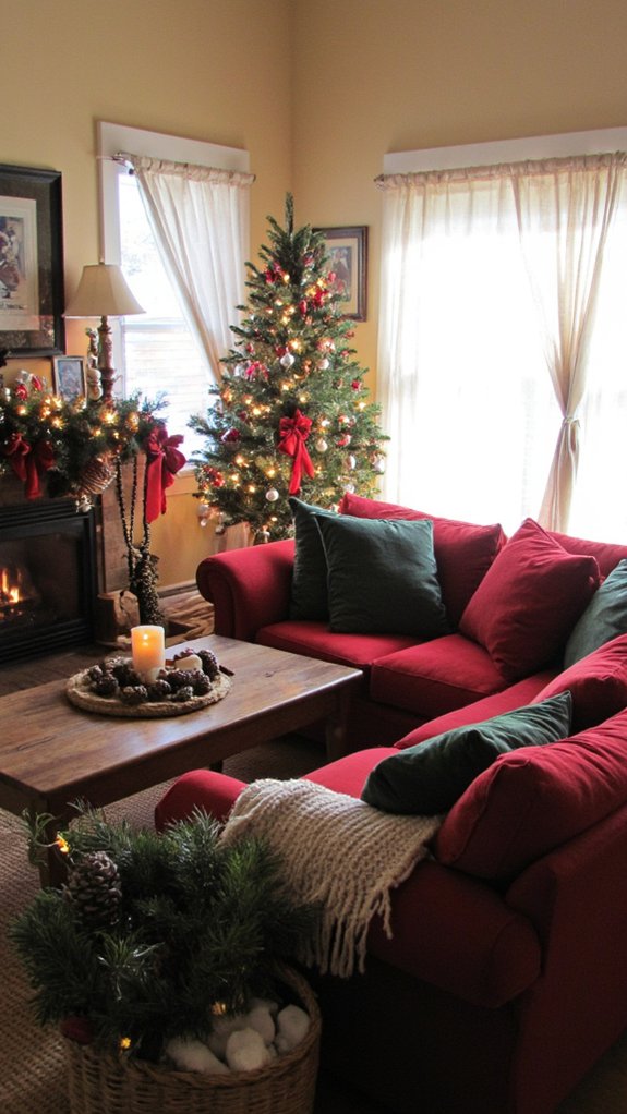 cozy festive holiday arrangement