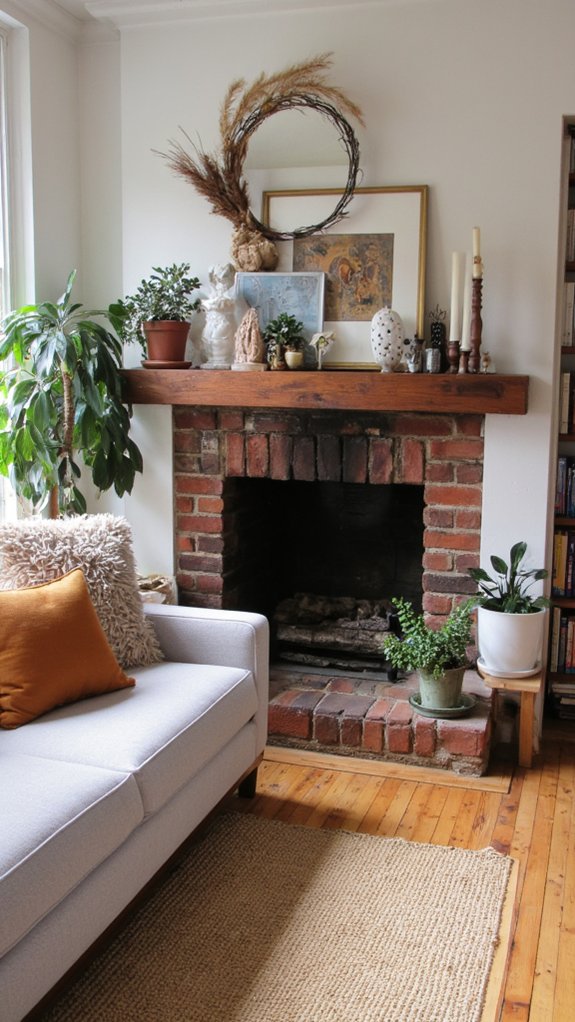 cozy focal point fireplace