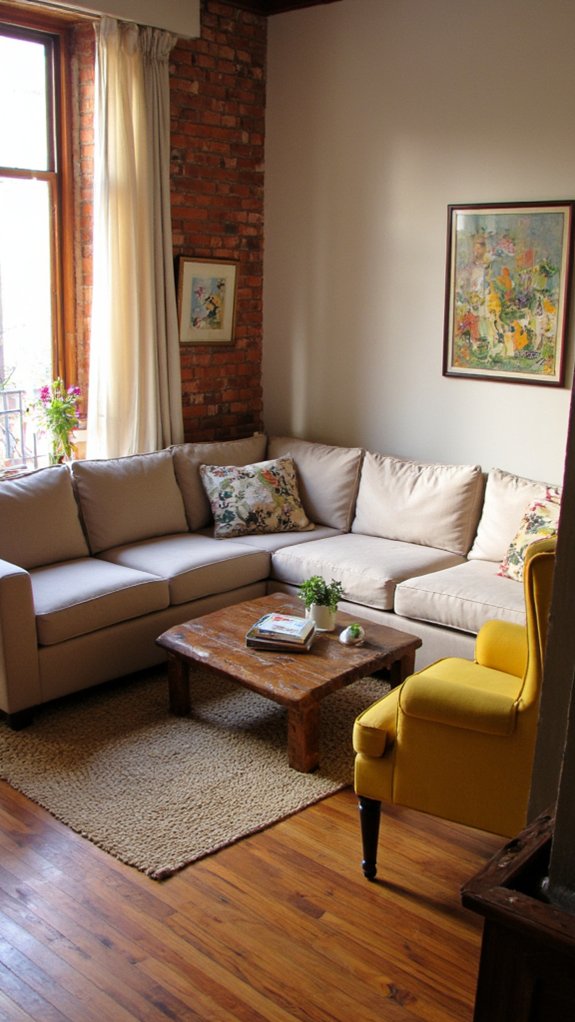 cozy functional seating arrangement