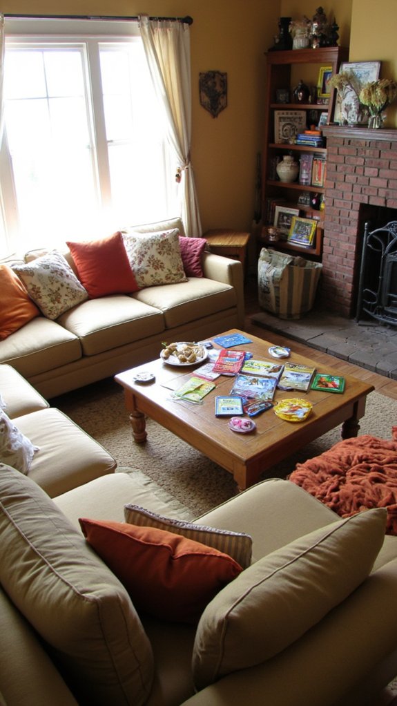 cozy game night setup