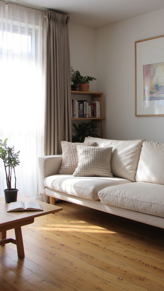 cozy japandi low sofa