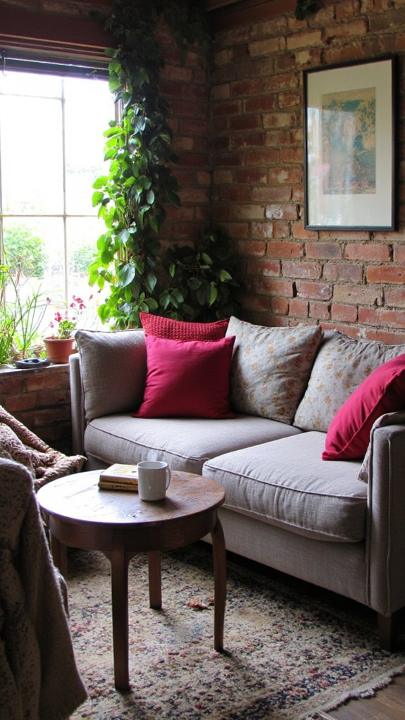 cozy l shaped sofa nook